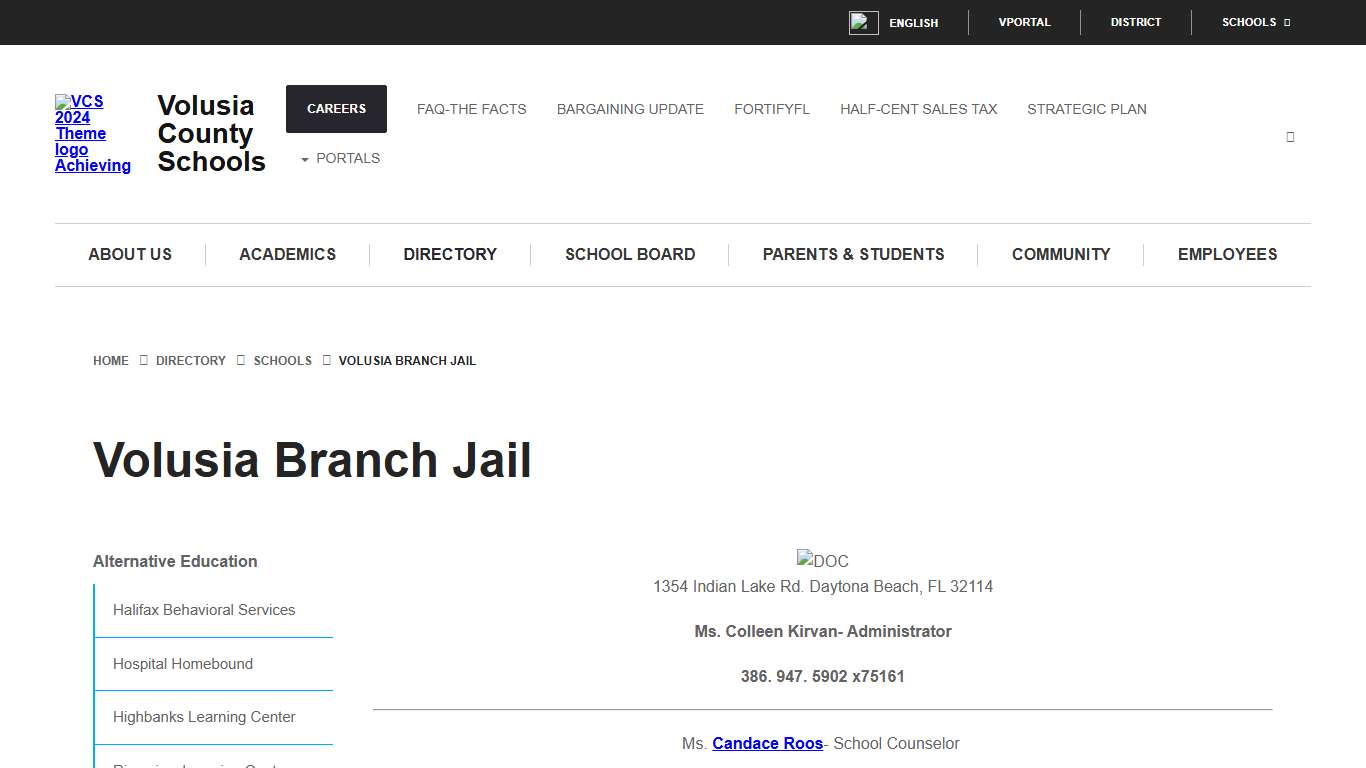 Volusia Branch Jail - Volusia County Schools