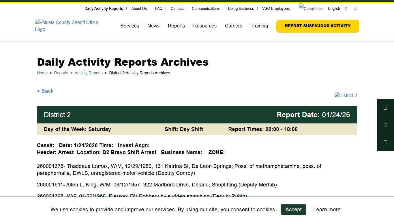 Daily Activity Reports Archives VSO